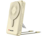 Външни батерии Verbatim Charge 'n' Go Two Cable Power Bank with Display Magnetic Wireless Charging 10,000mAh - Gold