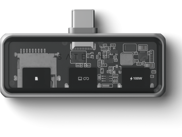 USB Хъб Satechi Mobile XR Hub with dual USB-C and microSD - Space Gray