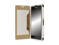 Калъфи Krusell Malmo Flip cover за Sony Xperia Z1 Compact, в бяло