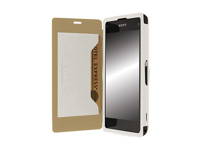 Калъфи Krusell Malmo Flip cover за Sony Xperia Z1 Compact, в бяло