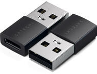 Кабели и Адаптери Satechi Aluminum 2x Type-A to Type-C Adapter - Space Black