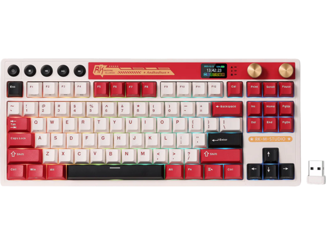 Клавиатури Royal Kludge RK M87 Famicom, Cream switch