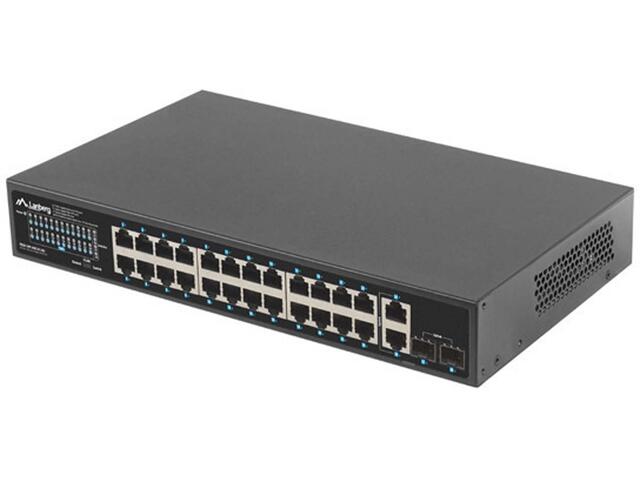 Мрежово оборудване Lanberg RSGE-24P-2GE-2S-250