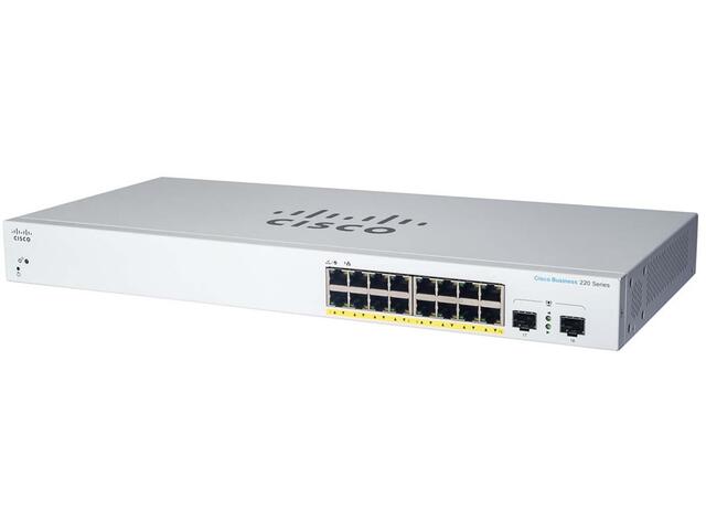 Мрежово оборудване Cisco CBS220 Smart 16-port Gigabit 2x1G SFP uplink