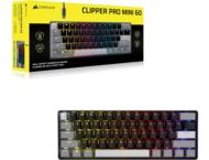 Клавиатури Corsair CLIPPER PRO MINI 60 Hall Effect Gaming Keyboard, Black