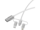 Кабели и Адаптери Verbatim Essentials 3-in-1 Sync & Charge Cable USB-A to Micro-B, USB-C and Lightning, 1m, 18W QC, 480Mbps