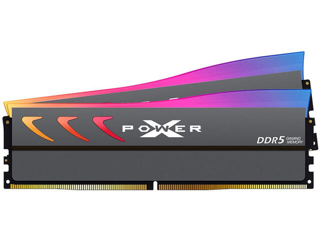 Оперативна памет 32GB (2x16GB) DDR5 6000 MT/s C36 Silicon Power XPOWER Storm Gray RGB