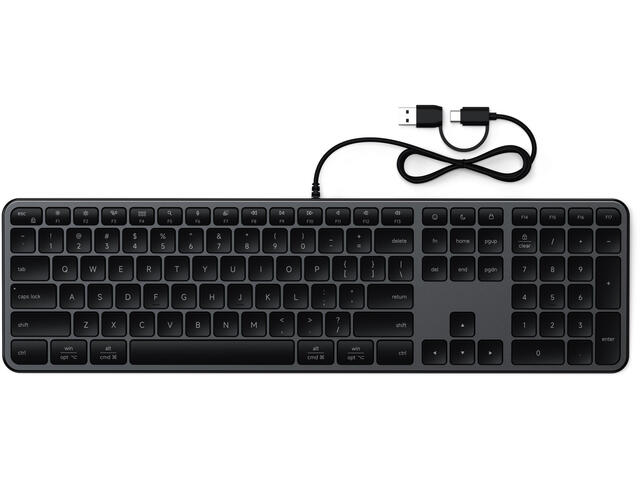 Клавиатури Satechi Slim LX3 Wired Keyboard - US English - Space Black