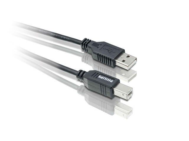 Кабели и Адаптери  Philips USB 2.0 кабел, 1.8м, черен 