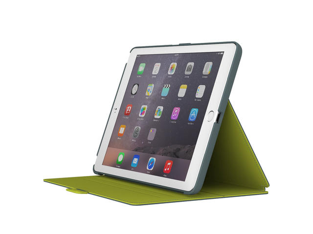 Калъфи за таблети Speck iPad Air 2 StyleFolio, RattleSkin Grey/Anti-freeze Yellow