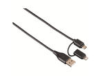 Кабели и Адаптери Hama 2 в 1 micro USB кабел с Lightning адаптер 1.2 метра MFI