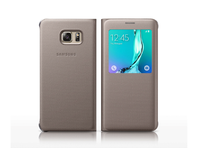 Калъфи Samsung S View Cover за Samsung Galaxy S6 Edge Plus, златист
