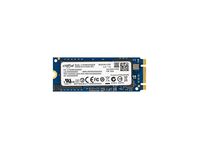 SSD Crucial MX200 500GB M.2 Type 2260, Double Sided