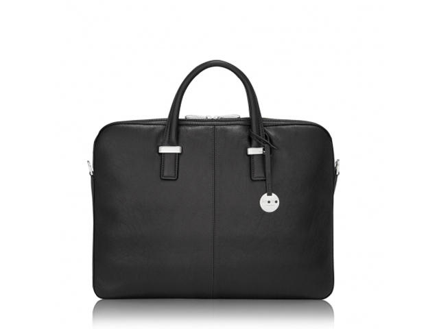 Чанти за Лаптопи Кожена чанта Knomo Larissa черна