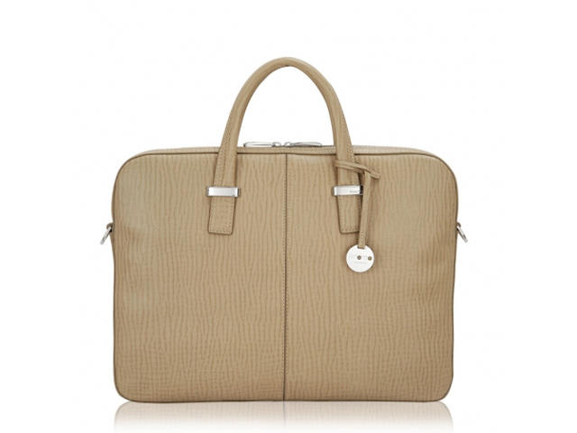 Чанти за Лаптопи Кожена чанта Knomo Larissa слонова кост