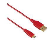 Кабели и Адаптери Hama USB - micro usb "Flexi-Slim", USB 2.0, 0,75м червен