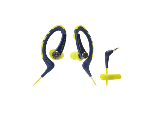 Слушалки Audio-Technica ATH-SPORT1BL SonicSport, в синьо-жълто