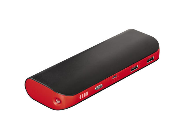 Външни батерии Hama "Pipe" Power Pack, 10400 mAh, в черно-червено