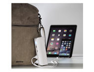 Външни батерии Hama "Pipe" Power Pack, 10400 mAh, в бяло-сиво