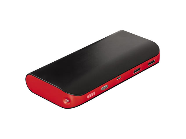 Външни батерии Hama "Pipe" Power Pack, 13000 mAh, в черно-червено