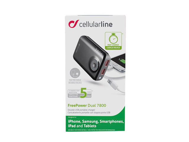 Външни батерии Cellular line външна батерия за телефон 7800mA, черна