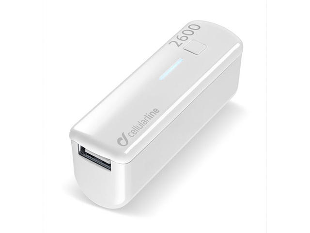 Външни батерии Cellular line външна батерия за телефон 2600mA, бяла