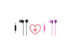 Слушалки Комплект Sony MDR-EX15AP, в черно/ в розово